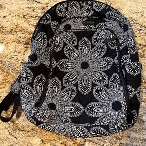 Vera Bradley Black and White Floral Laptop Bag